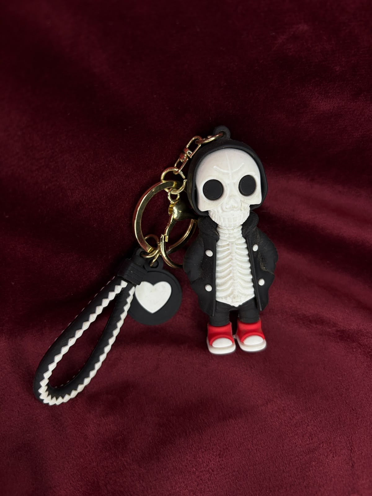 Black Skeleton Keychain