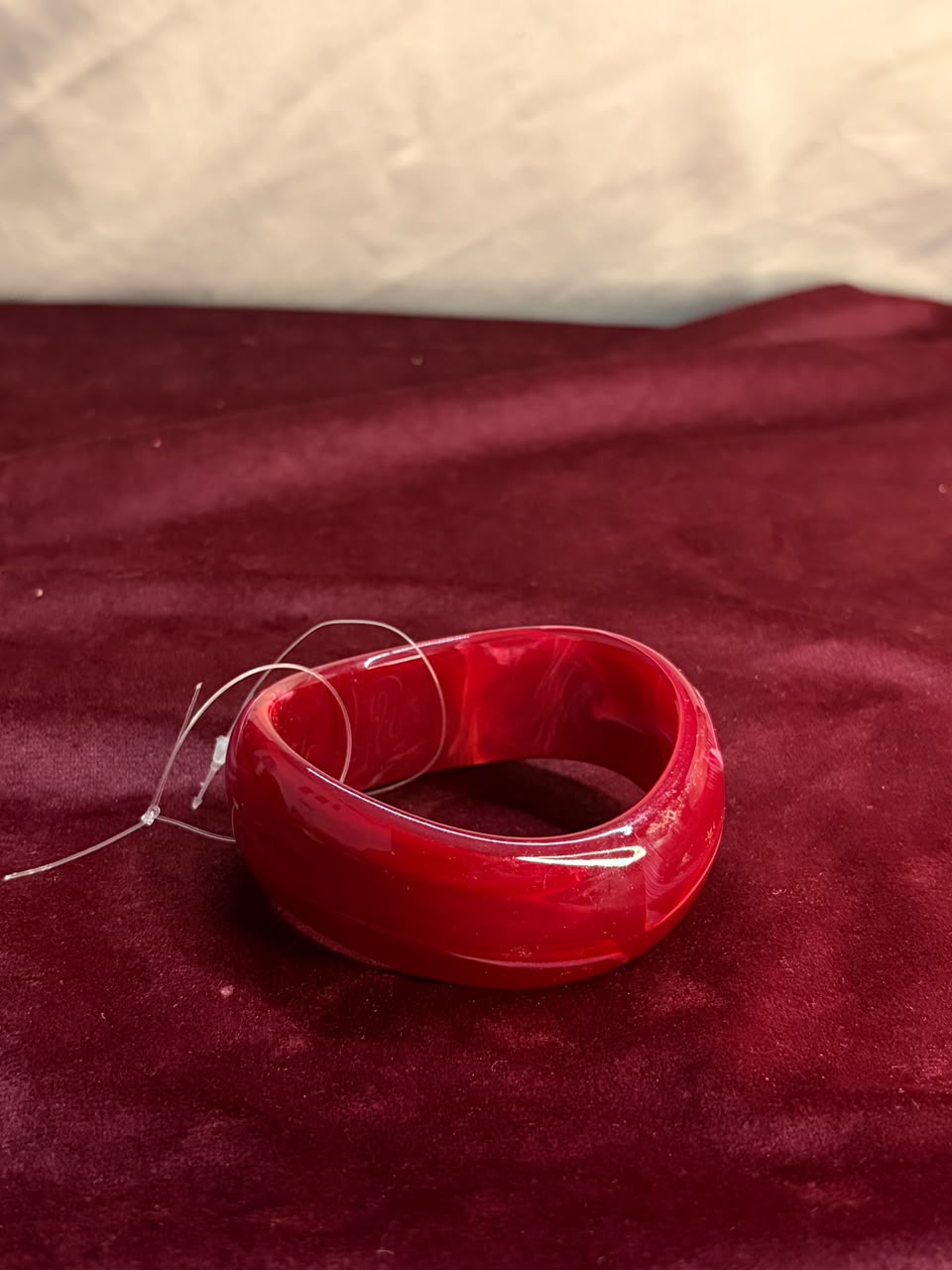 Wavy Red Single Bangle