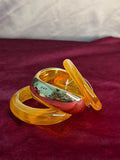 Wavy Brown Bangle Set
