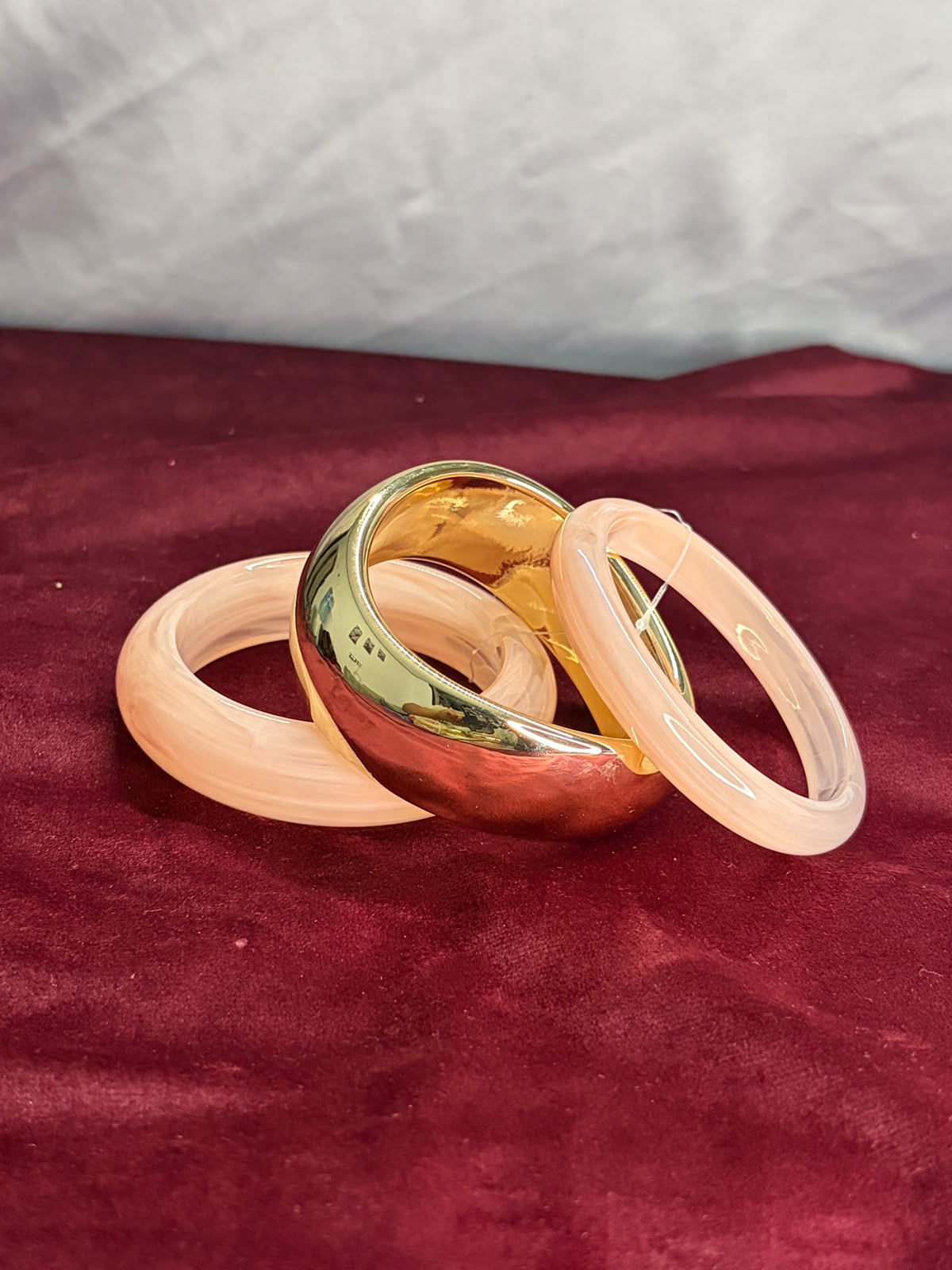 Wavy Pink Bangle Set