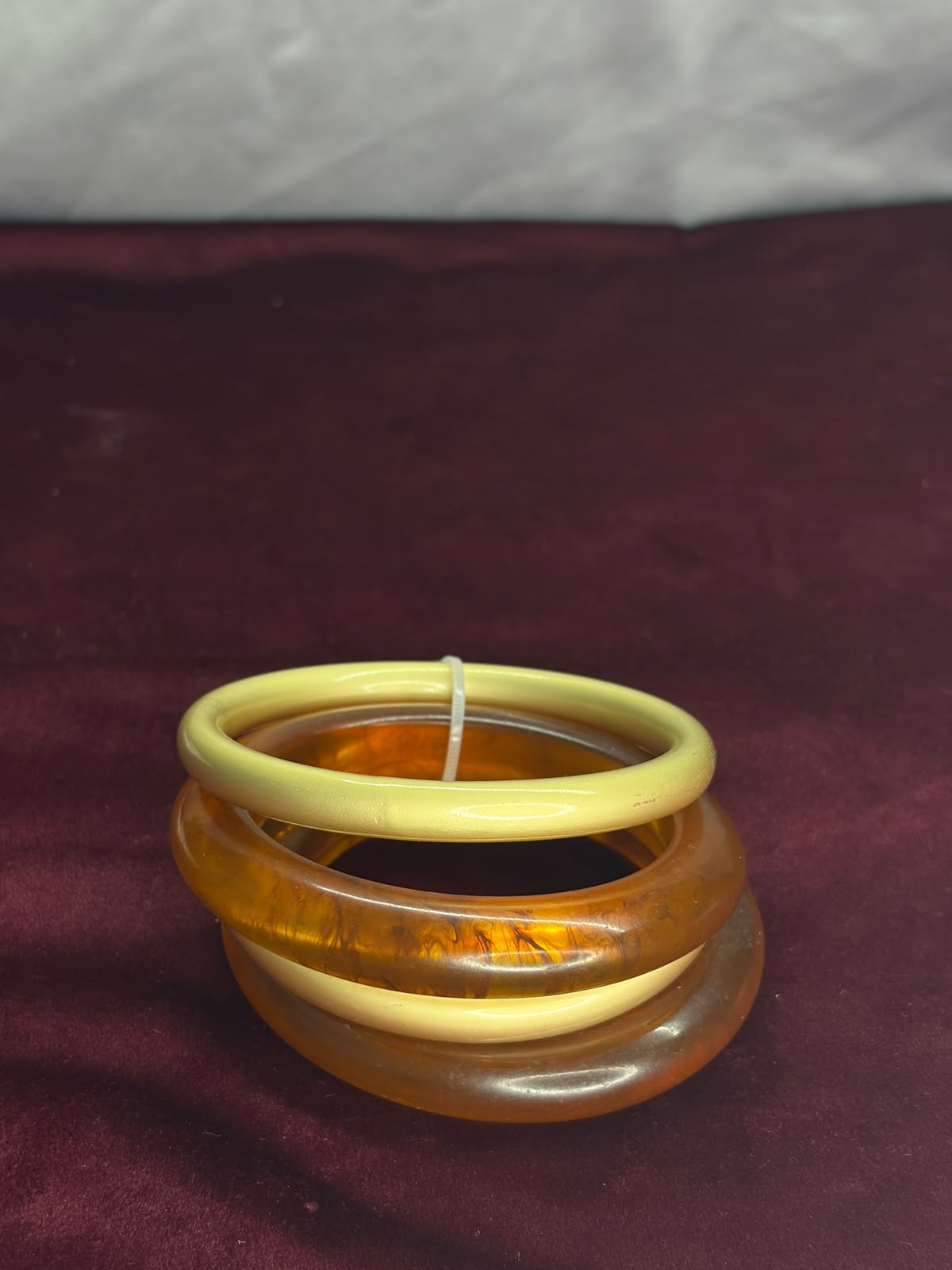 Metal Caramel Bangle Set
