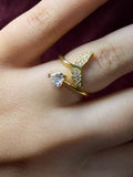 Ziricon Whale Tale Ring