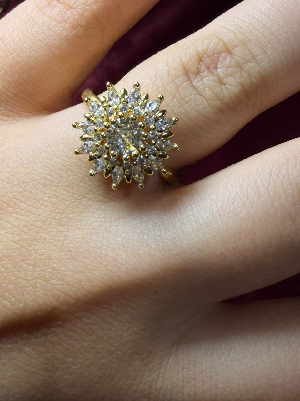Strass Flower Ring