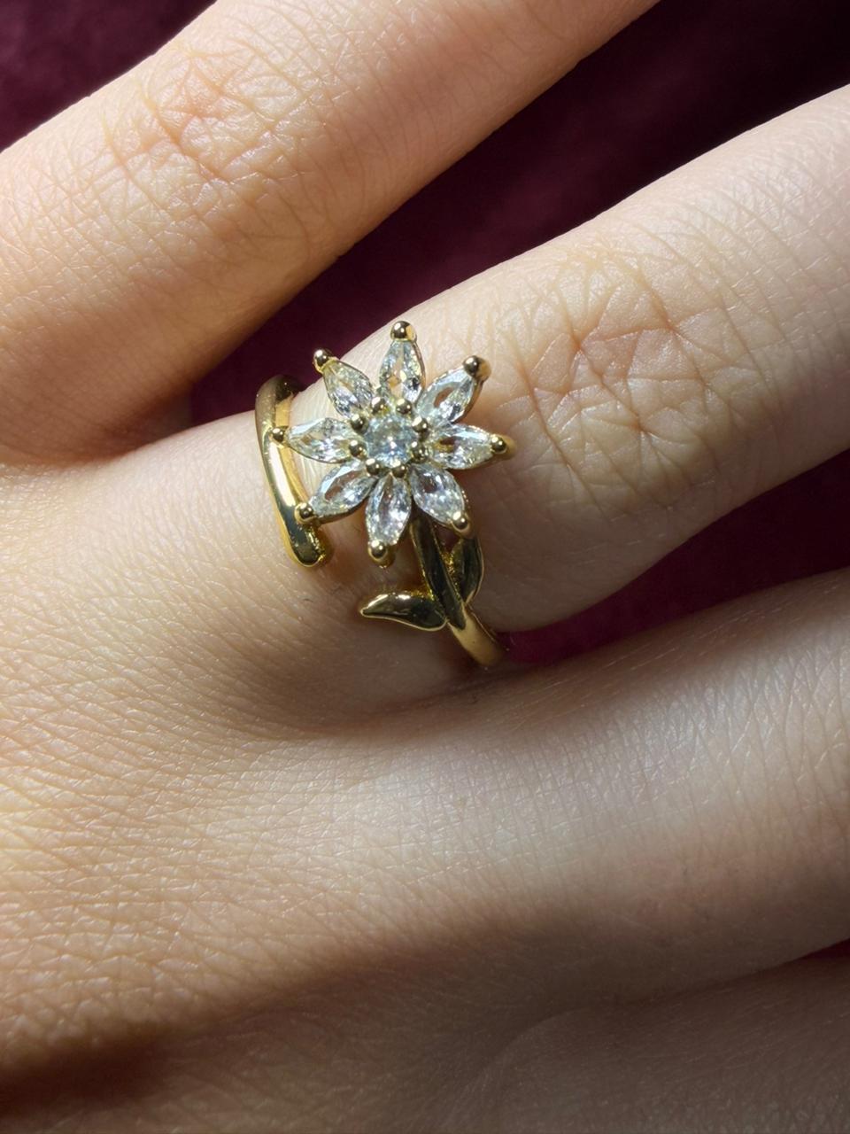 Strass Flower Ring