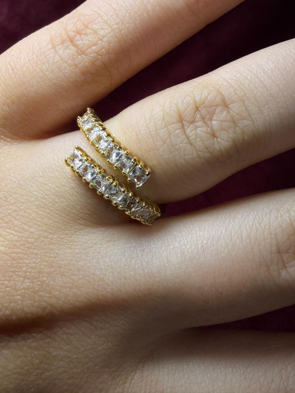 Double Ziricon Ring