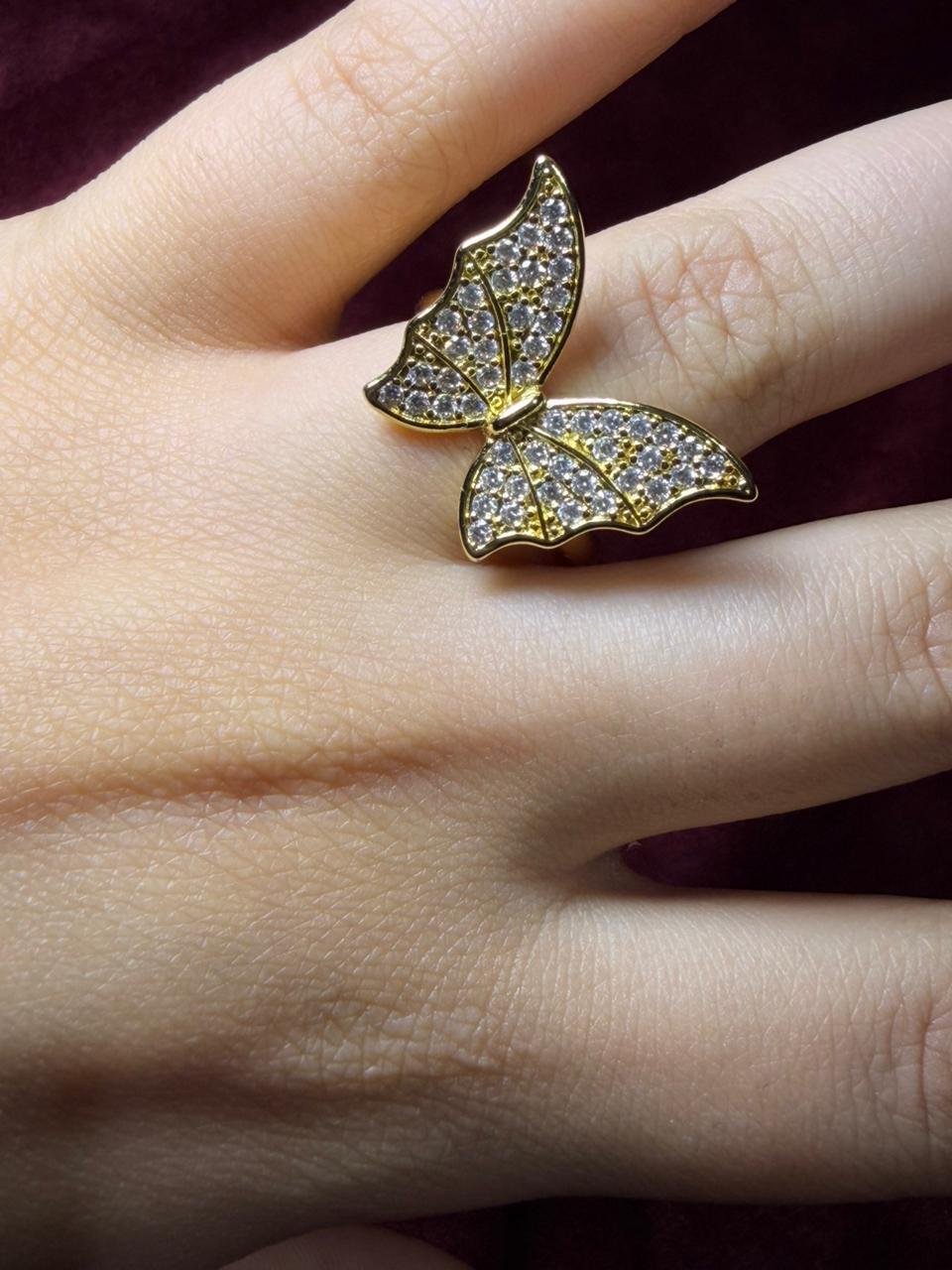 Ziricon Butterfly Ring