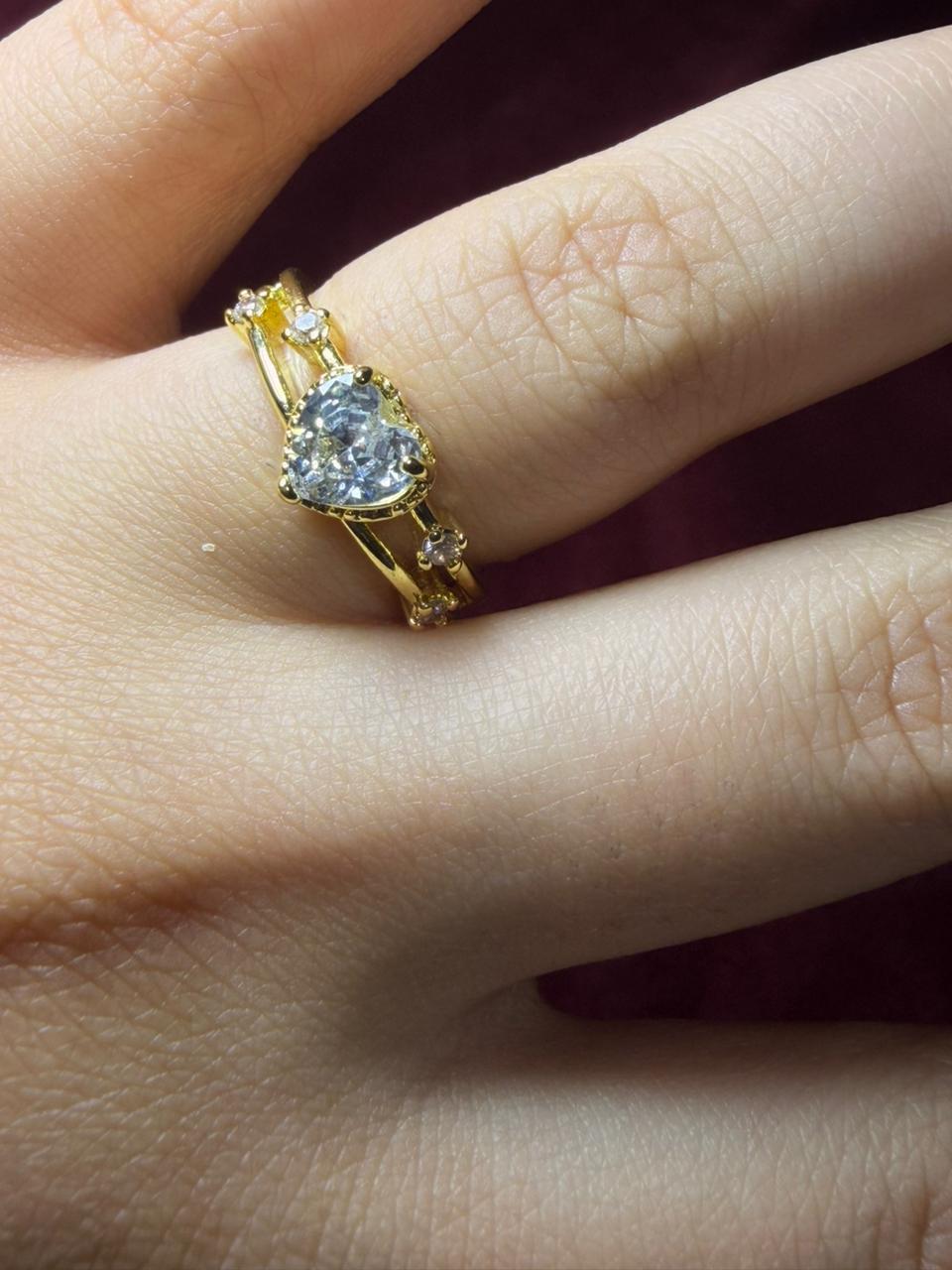 Heart Strass Ring