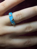 Blue Enamel Ring