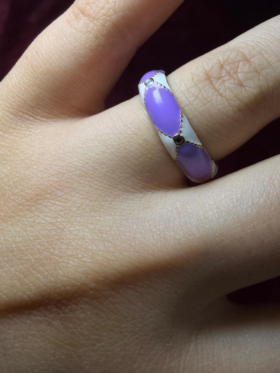 Purple Enamel Ring