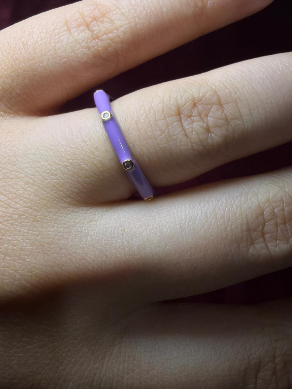 Purple Enamel Ring