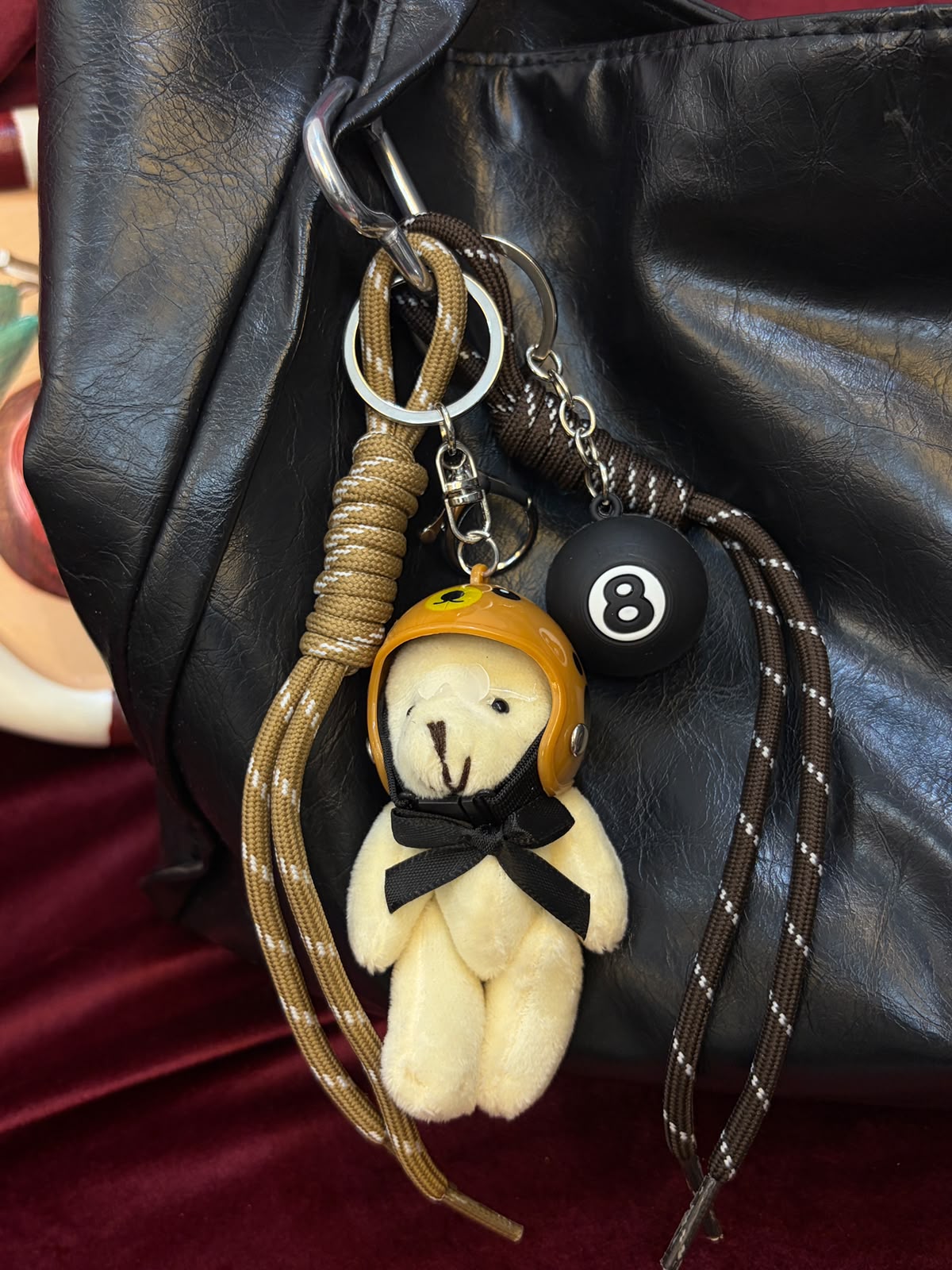 Brown Teddy Bear Bag Charm