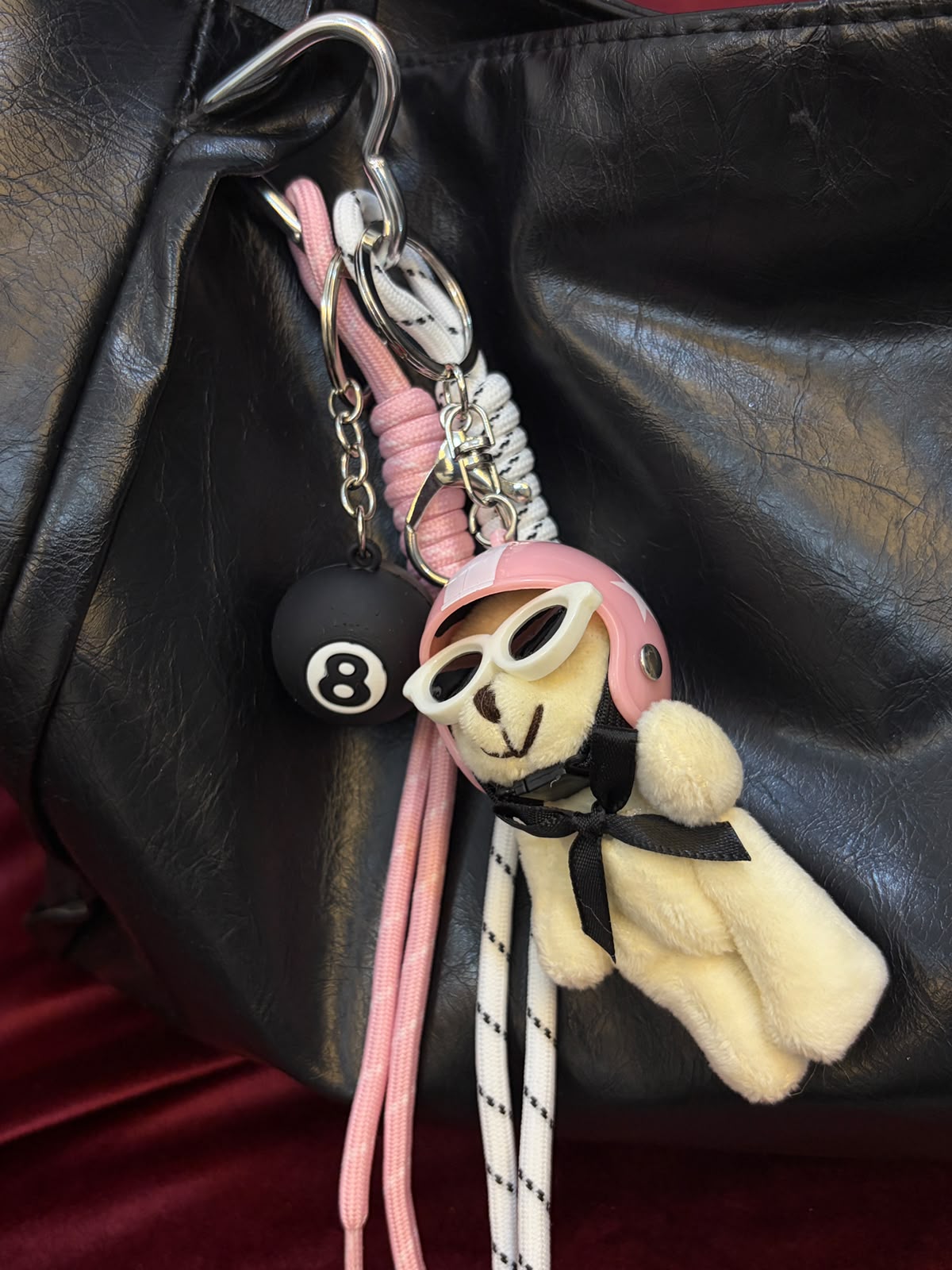 Pink Teddy Bear Bag Charm