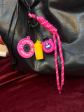 Pink Gym Dumbell Bag Charm