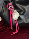 Pink Baseball Bag Charm