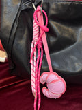 Pink Croissant Bag Charm