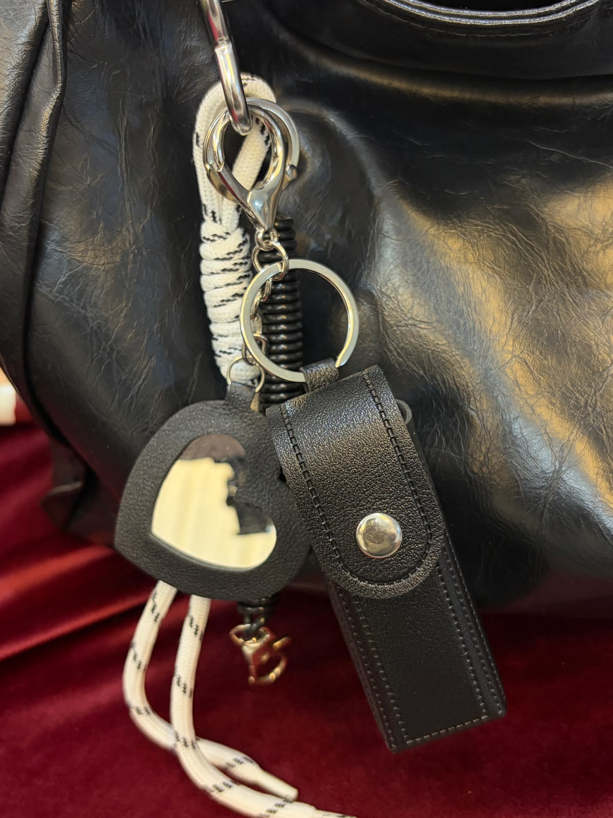 Black Lip Gloss Bag Charm