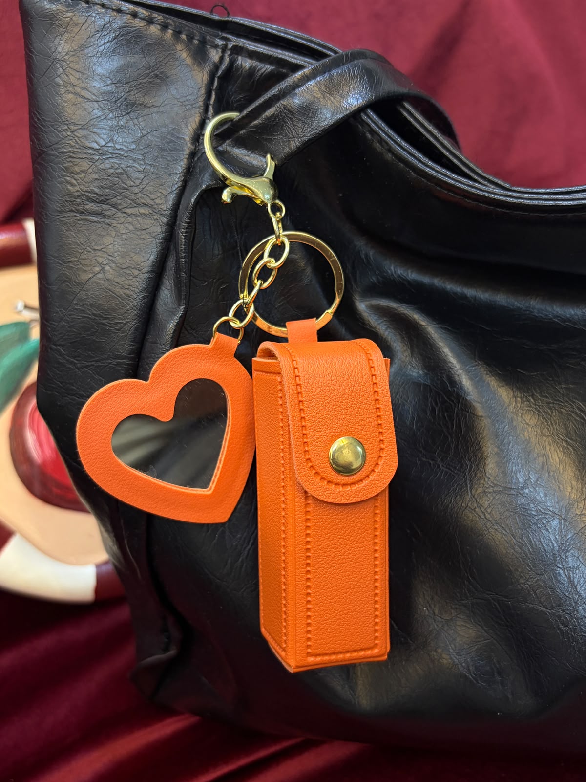 Orange Lip Gloss Bag Charm