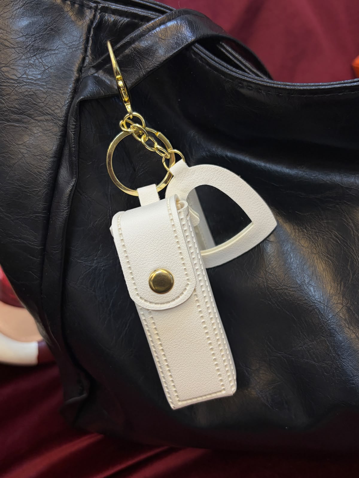 White Lip Gloss Bag Charm