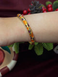 Caramel and Brown Enamel Bangle