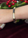Black in White Enamel Bangle