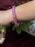 Purple in Pink Enamel Bangle