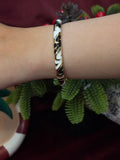 Black and White Enamel Bangle