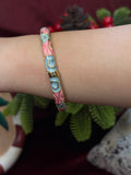 Blue and Pink Enamel Bangle