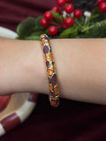 Brown and Caramel Enamel Bangle