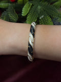 Black and White Enamel Bangle
