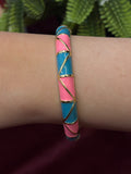 Blue n' Pink Enamel Bangle