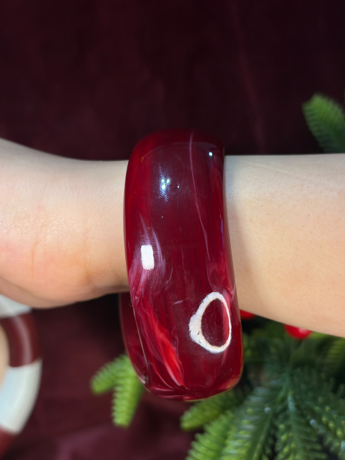 Red Single Bangle