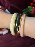 Beige in Pink Bangle Set