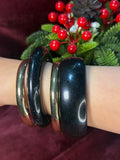 Black in Gold Bangle Set