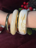 Beige in Gold Bangle Set