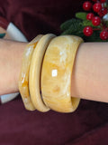 Wooden Caramel Bangle Set