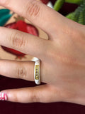 Simple White Enamel Ring