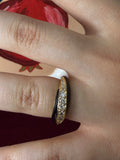 Fancy Black Enamel Ring