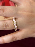 Eyes Shaped Pink Enamel Ring