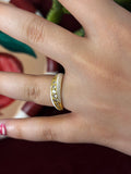 Fancy White Enamel Ring