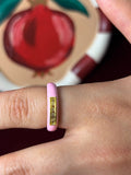 Simple Pink Enamel Ring