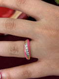 Fancy Hot Pink Enamel Ring