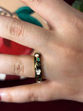 White Rose In Black Enamel Ring